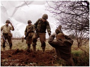 Przeczyce. Rekonstrukcje walk w lesie Hurtgen jesienią 1944 roku.